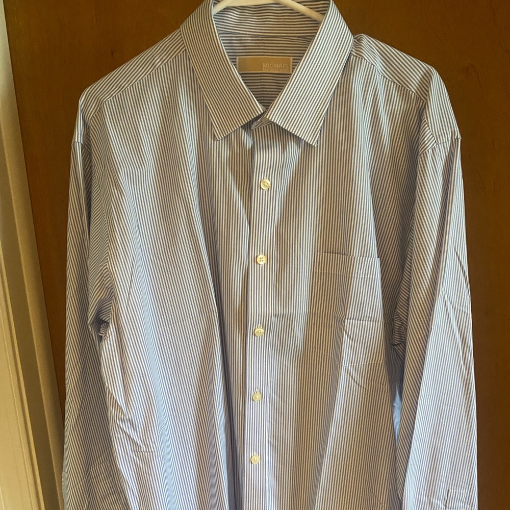 Michael Kors Men’s Long Sleeve Cornflower Blue Dress Shirt
